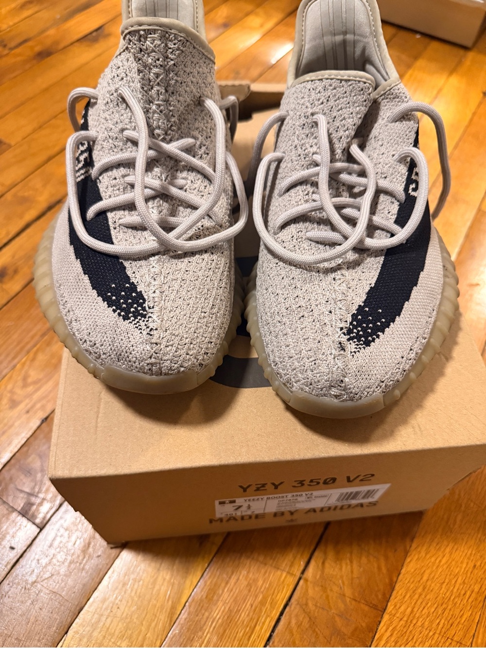 adidas Kids Beige and Black Knit Sneakers